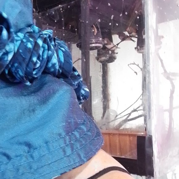 Blues Roses One Of A Kind Silk Washable Hat Large Rim That Stays Up K - Picture 3 of 16